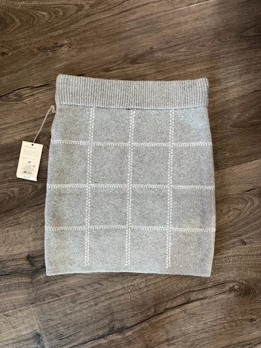 A New Day Gray Knit Mini Skirt XS NWT Preppy Cozy Fall Winter Trend